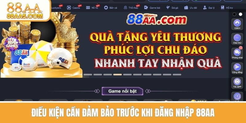Điều kiện cần đảm bảo trước khi đăng nhập